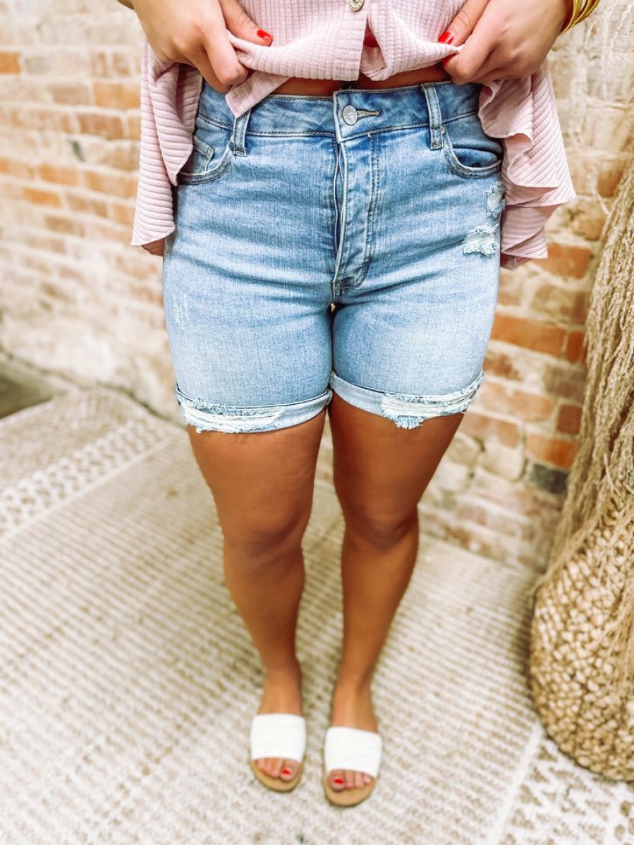 * Special A Darla Mid Rise Boyfriend Shorts Denim Bottoms