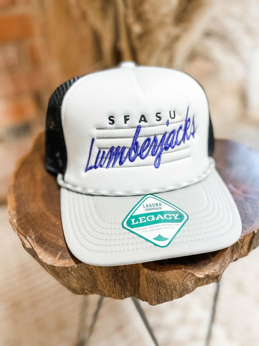 * Legacy Sfasu Lumberjacks Laguna Trucker Hat- Grey/Black Hats