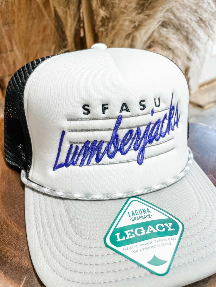 * Legacy Sfasu Lumberjacks Laguna Trucker Hat- Grey/Black Hats