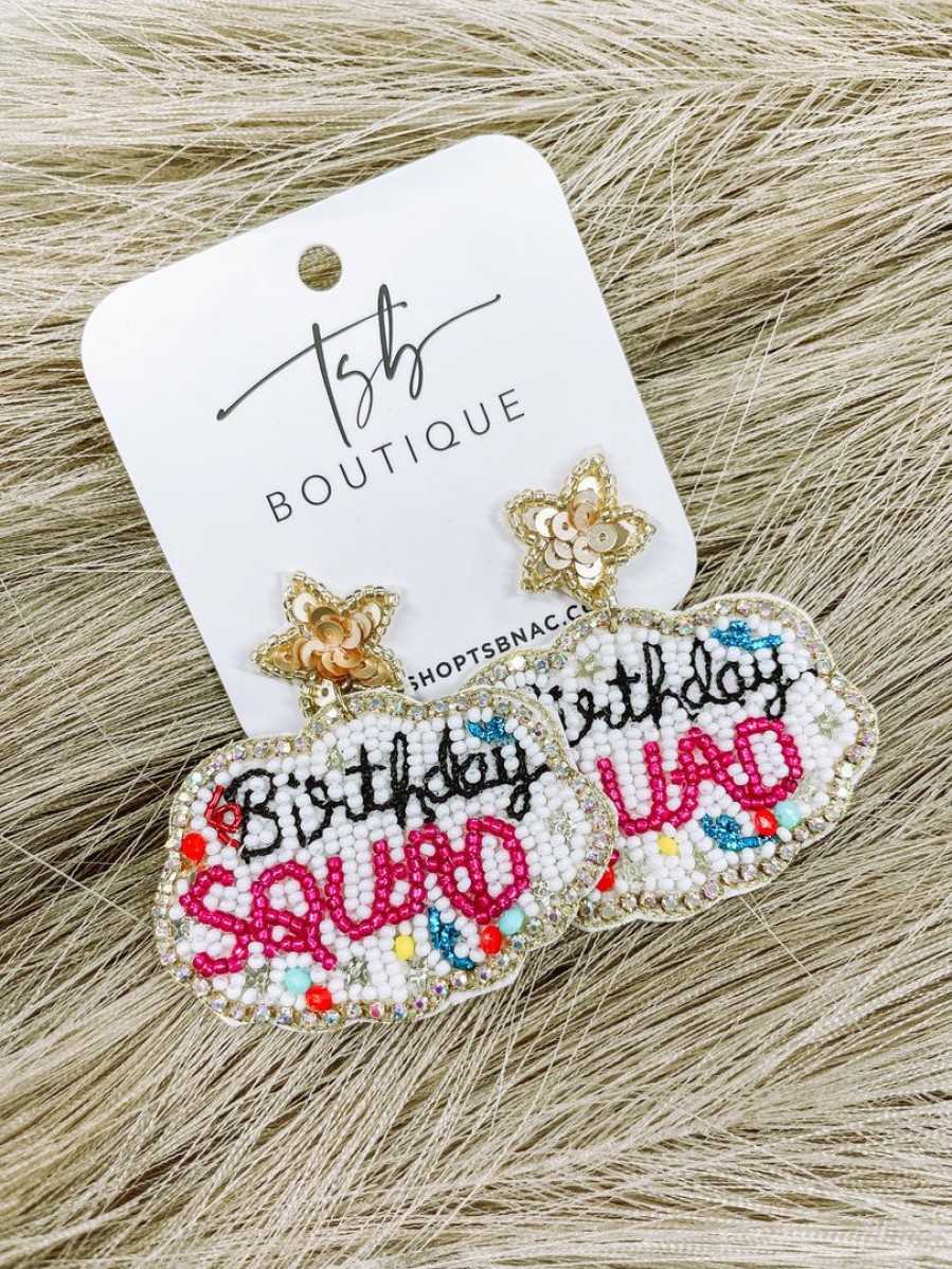 * Texas Bling Birthday Squad Beaded Earrings Jewelry Jewelry